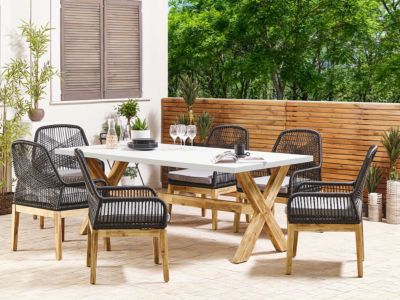 Ensemble de jardin OLBIA Béton 200x100x75 cm Noir