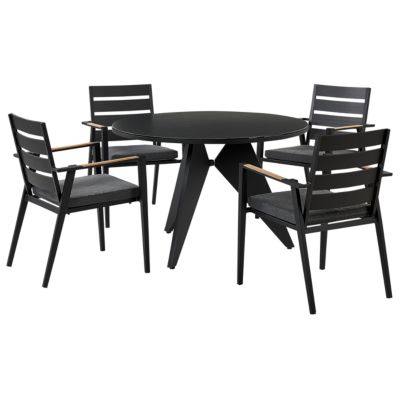 Ensemble de jardin OLMETTO/TAVIANO Métal 110x110x74 cm Noir