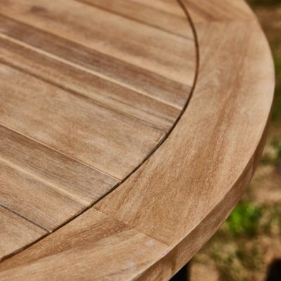 Ensemble de jardin table ronde 150 et 6 chaises corde beige - Siena & Provenza
