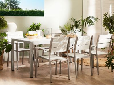 Ensemble de jardin VERNIO 180x90x76 cm Blanc