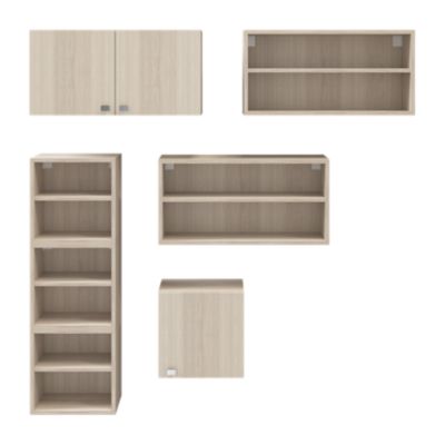 Ensemble de meubles de rangement mural effet chêne GoodHome Atomia P. 22 cm
