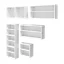 Ensemble de meubles de rangement muraux blancs avec portes anthracite brillant GoodHome Atomia P. 22 cm