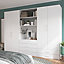 Ensemble de meubles de rangement portes battantes et tiroirs blancs GoodHome Atomia H. 225 x L. 300 x P. 60 cm