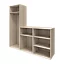 Ensemble de meubles de rangement portes battantes et tiroirs effet chêne GoodHome Atomia H. 225 x L. 225 x P. 60 cm