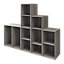 Ensemble de meubles de rangement portes battantes et tiroirs effet chêne grisé GoodHome Atomia H. 150 x L. 187,5 x P. 45 cm