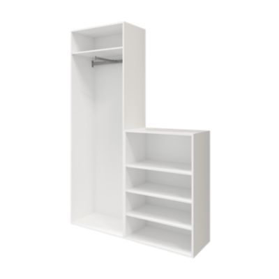 Ensemble de meubles de rangement portes battantes miroir et blanches GoodHome Atomia H. 225 x L. 150 x P. 47 cm
