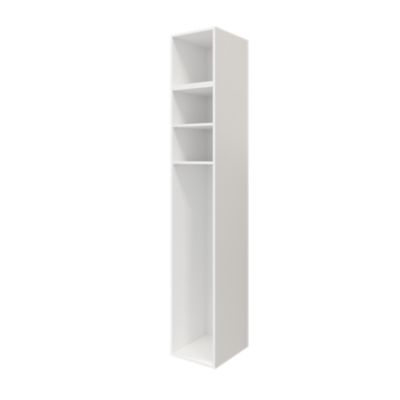 Ensemble de meubles de rangement portes battantes miroir et tiroirs sous pente et/ou comble blancs GoodHome Atomia H. 225 x L. 275 x P. 60 cm