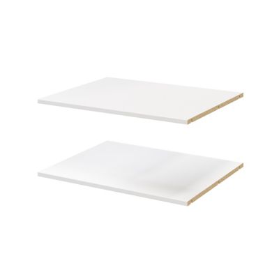 Ensemble de meubles de rangement portes battantes miroir et tiroirs sous pente et/ou comble blancs GoodHome Atomia H. 225 x L. 275 x P. 60 cm