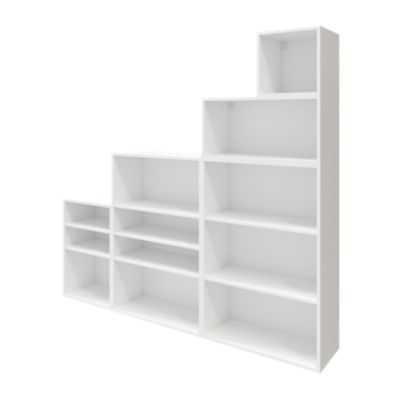 Ensemble de meubles de rangement sous pente et/ou comble blancs et effet chêne GoodHome Atomia H. 187,5 x L. 187,5 x P. 35 cm