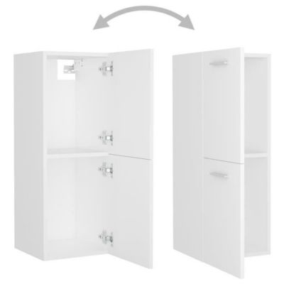 Ensemble de meubles de salle de bain - vidaXL - 3070910 - Blanc - Bois d'ingénierie - Rangement spacieux
