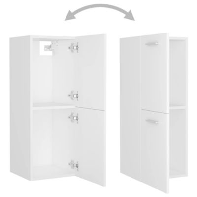 Ensemble de meubles de salle de bain - vidaXL - 3070910 - Blanc - Bois d'ingénierie - Rangement spacieux