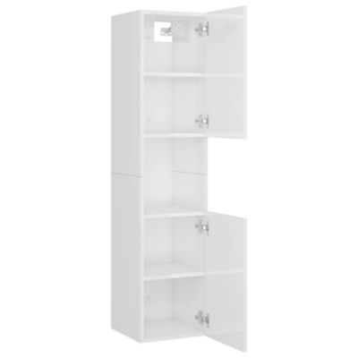 Ensemble de meubles de salle de bain - vidaXL - 3070910 - Blanc - Bois d'ingénierie - Rangement spacieux