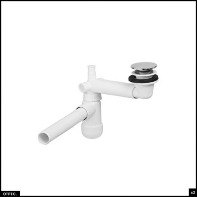 Ensemble de meubles sous vasque - 120 cm - avec Vasque - Cube et Colonnes - Miroirs LED - WOTANIA