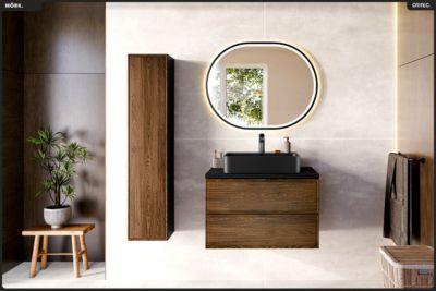 Ensemble de meubles sous vasque - 80 cm - avec Plan - Vasque - MÖRK