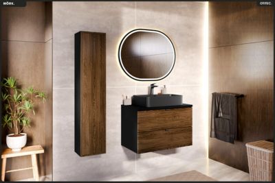 Ensemble de meubles sous vasque - 80 cm - avec Plan - Vasque - MÖRK