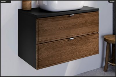 Ensemble de meubles sous vasque - 80 cm - avec Plan - Vasque - MÖRK