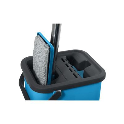 Ensemble de nettoyage Seau  Serpillière à  plat nouveau système d'essorage COMPACTO MSV