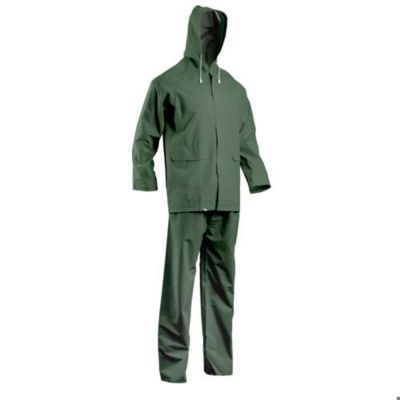 Ensemble de pluie vert nylon PVC taille L - 50201