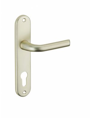 Ensemble de poignées pour porte d'entrée Leto trou de cylindre, carré 7mm, entr'axes 165mm, couleur F2 - THIRARD