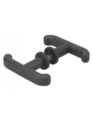 Ensemble de poignées pour porte de garage, carré 8mm, noir - THIRARD
