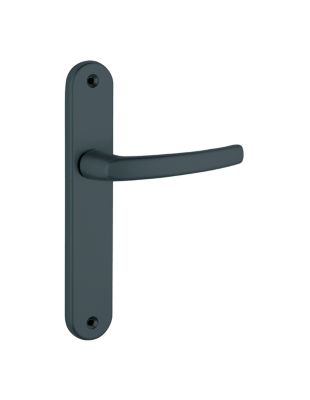 Ensemble de poignées pour porte intérieure Sultane sans trou, carré 7mm, entr'axes 195mm, anthracite - THIRARD