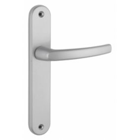 Ensemble de poignées pour porte intérieure Sultane sans trou, carré 7mm, entr'axes 195mm, argent - THIRARD