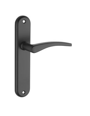 Ensemble de poignées pour porte intérieure Vesta sans trou, carré 7mm, entr'axes 165mm, noir - THIRARD