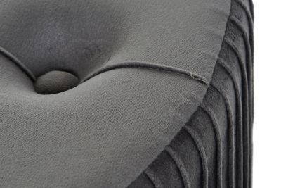 Ensemble de repose-pieds 3 pièces en polyester MDF 60x60x45 velours