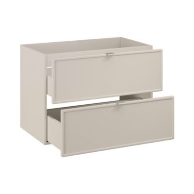 Ensemble de salle de bain BRAZZA : meubles sous vasque 120cm avec panier à linge intégré et plan pour vasque et vasque à poser