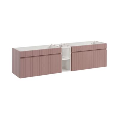 Ensemble de salle de bain ICON : meubles sous vasque 180cm rose poudré ...