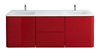 Ensemble de salle de bains Ceylan rouge 140 cm + plan vasque