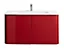 Ensemble de salle de bains Ceylan rouge 95 cm + plan vasque