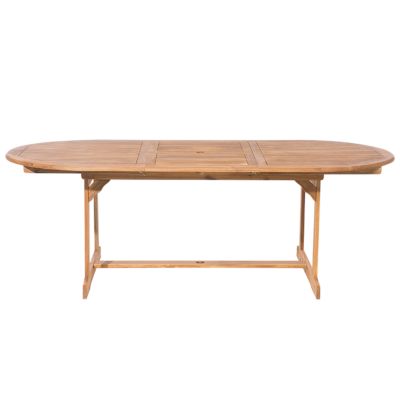 Ensemble de salle à manger 8 places MAUI Acacia 160/220x100x74 cm Blanc cassé
