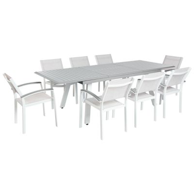 Ensemble de salle à manger 8 places PERETA Métal 175/255x100x73 cm Gris
