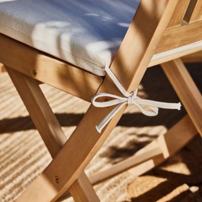 Ensemble de salle à manger de jardin table pliante ronde 90cm + 4 chaises sans bras avec coussins- Java Light