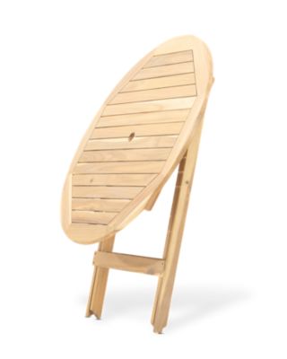 Ensemble de salle à manger de jardin table pliante ronde 90cm + 4 chaises sans bras de balcon - Java Light
