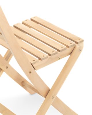 Ensemble de salle à manger de jardin table pliante ronde 90cm + 4 chaises sans bras de balcon - Java Light
