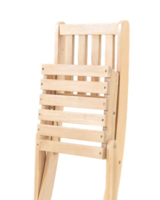 Ensemble de salle à manger de jardin table pliante ronde 90cm + 4 chaises sans bras de balcon - Java Light