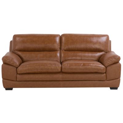 Ensemble de salon 4 places HORTEN Cuir Marron