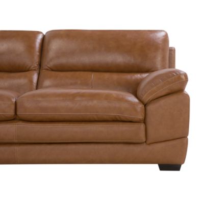 Ensemble de salon 4 places HORTEN Cuir Marron