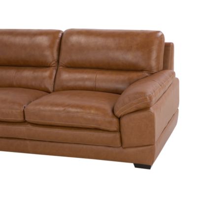 Ensemble de salon 4 places HORTEN Cuir Marron