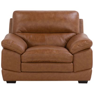 Ensemble de salon 4 places HORTEN Cuir Marron