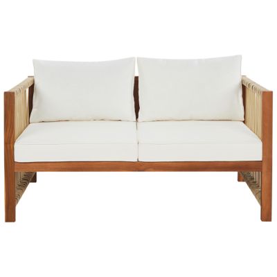 Ensemble de salon de jardin avec table 4 places ANTRIA Acacia Beige