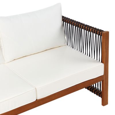 Ensemble de salon de jardin avec table 4 places ANTRIA Acacia Noir