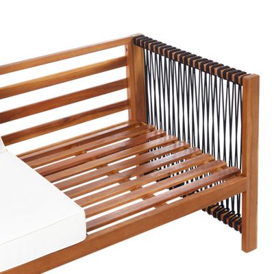 Ensemble de salon de jardin avec table 4 places ANTRIA Acacia Noir