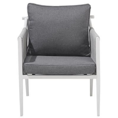Ensemble de salon de jardin avec table 4 places LATINA Métal Gris