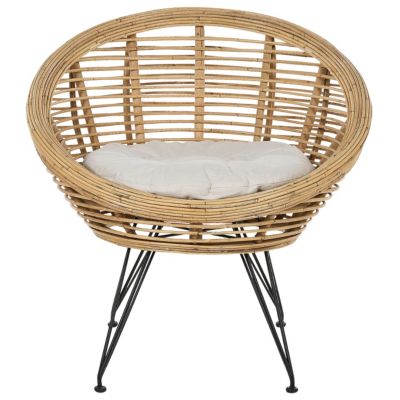 Ensemble de salon de jardin avec table 4 places MARATEA/CESENATICO Rotin Naturel