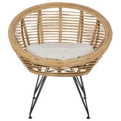 Ensemble de salon de jardin avec table 4 places MARATEA/CESENATICO Rotin Naturel