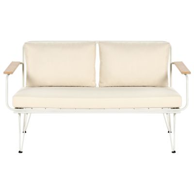 Ensemble de salon de jardin avec table 4 places MONTESILVANO Métal Beige clair