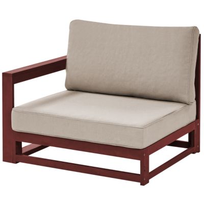 Ensemble de salon de jardin avec table 4 places TIMOR Acacia Rouge foncé